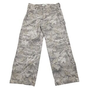 Hollister Super Baggy Carpenter Pants Y2K Grunge Skater Gray Camo Mens 36x34